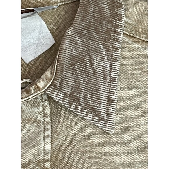 Carhartt Rugged Outdoor Vintage Canvas Acid Wash Chore Shirt Mens XL USA Made - Picture 16 of 16